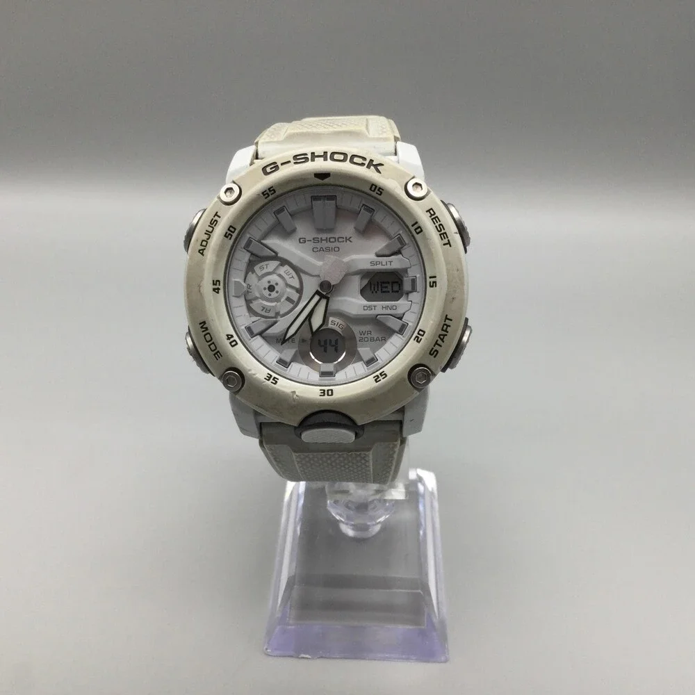 Casio G-SHOCK 5590 GA-2000 Mens Watch 46mm White Carbon Core New Battery